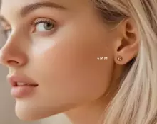 La Bebe™ Pure Silver 925 Classic Lumière Studs Art.2203472 Серебряные серьги-гвоздики позолоченные