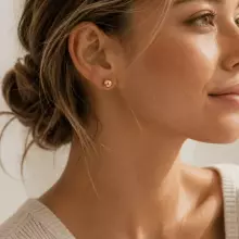 La Bebe™ Pure Silver 925 Classic Lumière Studs Art.2203472 Серебряные серьги-гвоздики позолоченные