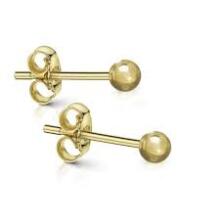 La Bebe™ Pure Silver 925 Classic Lumière Studs Art.2203472 Серебряные серьги-гвоздики позолоченные