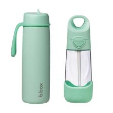 Hydro Team Set: 690 ml Spearmint Insulated Bottle + 450 ml Spearmint Tritan Water Bottle with Straw, b.box