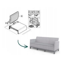 Garden sofa two-seater Scandi Form 3 Seater Sofa light gray/dark steel gray