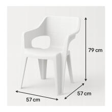 Garden chair Bilbao Low Back white