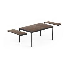 Dārza galds pagarināms Deco Porto Nova Extendable 160-240 valrieksts/melns