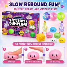 Bebe Basic Dumpling Squishy Mystery Box  Art.297202  Komplekts:Mīkstā Antistresa bumbiņa pelmenis,24 gab