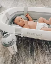 Twistshake Bathtub Cushion Art.297304 Faded Grey Bērnu vannas spilvens – vannas sēdekļa ieliktnis