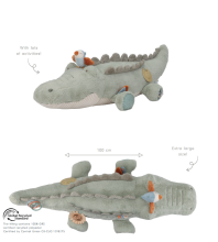 Little Dutch aktivitāšu mīkstā rotaļlieta Krokodils XL Safari Friends 100 cm GRS Art.8324