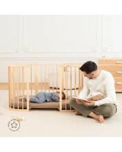 Waldin Baby Collection Bed Crib  7 in 1 Art.297431 Natural Koka daudzfunkcionāla gulta 7 vienā ar matraci