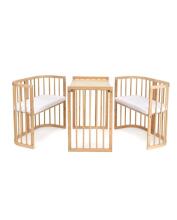 Waldin Baby Collection Bed Crib  7 in 1 Art.297431 Natural Koka daudzfunkcionāla gulta 7 vienā ar matraci