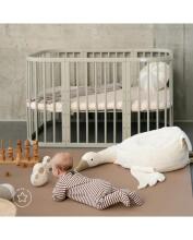 Waldin Baby Collection Bed Crib  7 in 1 Art.297434 Olive Koka daudzfunkcionāla gulta 7 vienā ar matraci
