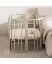 Waldin Baby Collection Bed Crib  7 in 1 Art.297434 Olive Koka daudzfunkcionāla gulta 7 vienā ar matraci