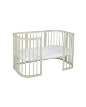 Waldin Baby Collection Bed Crib  7 in 1 Art.297434 Olive Koka daudzfunkcionāla gulta 7 vienā ar matraci