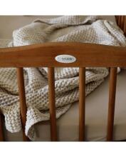 Waldin  Bedside Crib 2in1 Art.297437 Vintage Koka 2-in-1 bērnu gultiņa/šūpulis uz riteņiem ar matraci