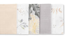 TETRA DIAPER 70X80 5-PACK FLORAL GREY