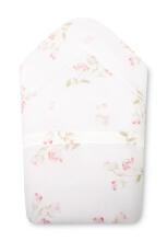BABY WRAP MUSLIN 75x75 FLOWERS PINK