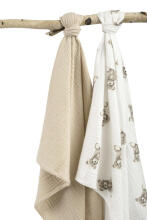 DIAPER CRUSHED MUSLIN 60X75 2-PACK TEDDY BEIGE