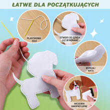 Creative Set of Stuffed Animals for Sewing Felt Plush Dolls DIY Dogs 6 pcs.