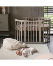 Waldin Oval Baby Collection Bed Crib  7 in 1 Art.297544 Olive  Koka ovāla daudzfunkcionāla gulta 7 vienā ar matraci