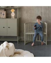Waldin Oval Baby Collection Bed Crib  7 in 1 Art.297544 Olive  Koka ovāla daudzfunkcionāla gulta 7 vienā ar matraci