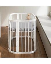 Waldin  Bed Crib  5 in 1 Art.297545 White Koka  daudzfunkcionāla gulta 5 vienā ar matraci