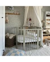 Waldin  Bed Crib  5 in 1 Art.297546 Olive Koka  daudzfunkcionāla gulta 5 vienā ar matraci