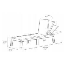 Sun lounger Atlas light grey
