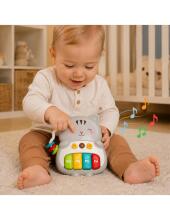 WOOPIE BABY Interaktīvā klavieru kaķa mūzikas instrumenti skaņas gaisma 18m+
