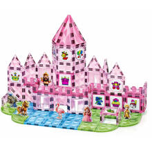 Magnetic Blocks With Figures Paints Cards For Painting Pink 142 pcs.