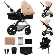 Kinderkraft Moov2 Air 4 in1 Art.297981 Light Grey  Детская коляска 4 в 1 c базой Isofix