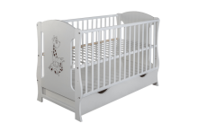Elf Bed Zephyr Art.298041 White\Grey Bērnu koka gulta 120x60cm
