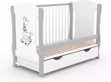 Elf Bed Zephyr Drawer Art.298058 White Bērnu koka gulta ar atvilktni 120x60cm