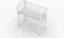 Elf Bed Mist Art.298060 Grey Bērnu koka šupulis gulta ar riteņiem 90x40cm