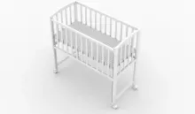 Elf Bed Mist Art.298060 Grey Bērnu koka šupulis gulta ar riteņiem 90x40cm