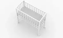 Elf Bed Mist Art.298060 Grey Bērnu koka šupulis gulta ar riteņiem 90x40cm