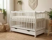 Elf Bed Juniper Art.298074 White Детская деревянная кроватка 120x60см