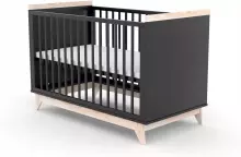 Elf Bed Vigo Art.298087 Black Bērnu koka gulta 120x60cm