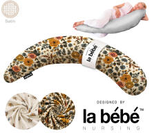La Bebe™ Moon Satin Art.33557 Grey Двусторонний дополнительный чехол из хлопкового сатина для подушки для беременных 36×185 см