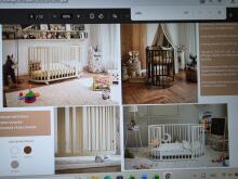 Elf Bed Crib Ovi  3 in 1 Art.298150 Nut  Koka  daudzfunkcionāla gulta 3 vienā ar matraci