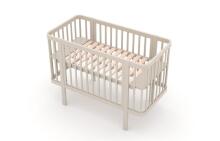 Elf Bed Kalmia Art.298156 White  Wooden baby crib 140x70 cm