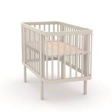 Elf Bed Kalmia Art.298156 White  Wooden baby crib 140x70 cm