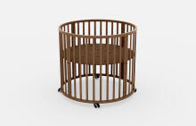 Elf Bed Crib Roundy  Art.298158 Black  Apaļa koka gultiņa