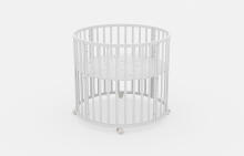 Elf Bed Crib Roundy  Art.298158 Black  Apaļa koka gultiņa