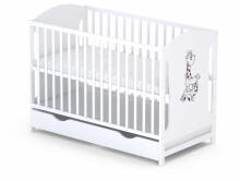Elf Bed Meadow Art.298166 White/Pine Wooden baby crib  (120x60 cm)