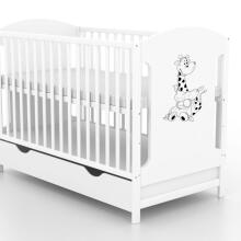 Elf Bed Meadow Art.298166 White/Pine Wooden baby crib  (120x60 cm)