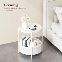 ModernHome Round Side Table Art.298325 Apaļais kafijas galdiņš ar uzglabāšanu un naktsgaldiņš