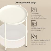 ModernHome Round Side Table Art.298325 Apaļais kafijas galdiņš ar uzglabāšanu un naktsgaldiņš