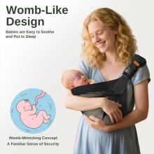 Kidsworld Baby Carrier Art.298329 Black Ķengursoma  - aktīviem vecākiem gariem pārgājieniem no 4 līdz 25 kg
