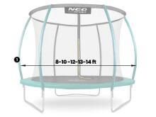Zemāks stabs trampolīna tipam C 8-14 ft zaļš Neo-Sport