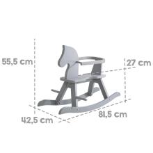 Kidsworld Rocking Horse Art.298741 Grey  Bērnu koka šūpuļzirgs