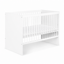 Klups Dalia Set Art.299154 White Bērnu koka gulta bez kastes 120x60cm+matracis ar kokosšķiedru 120x60x8cm