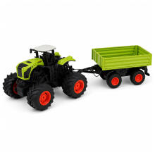 Augsts lauksaimniecības traktors ar izkraušanas piekabi, tālvadības, RC 1:16